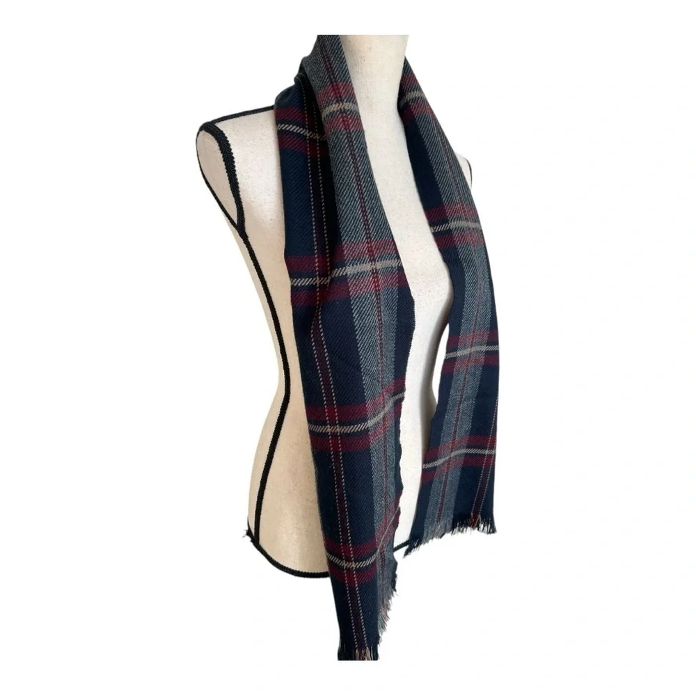 Acrylic Plaid Infinity Scarf
